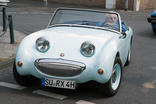 Berlin, Germany - September 25, 2023: A picture of a white Abarth 500.