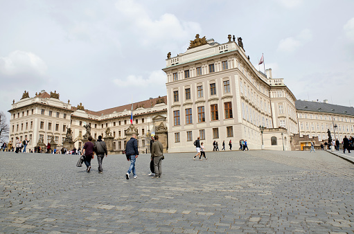 Austria, Vienna - October 24. 2019. Beautiful view of famous Schloss Belvedere, built by Johann Lukas von Hildebrandt as a summer residence for Prince Eugene of Savoy, in Vienna, Austria.