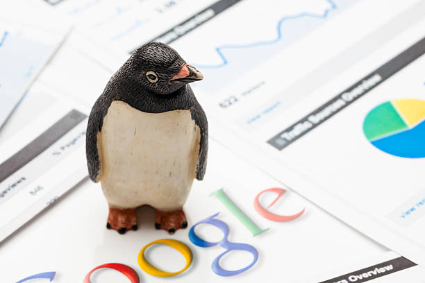 pinguino di google - google penguin foto e immagini stock