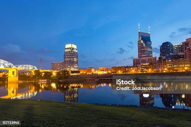 Cityscape Nashville Tennessee Skyline At Golden Hour Stock Photo - Download Image Now