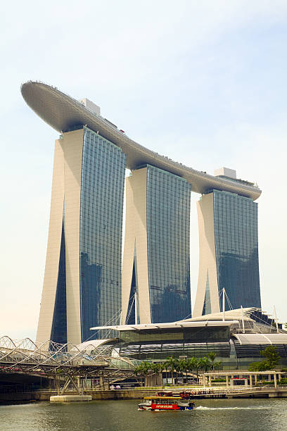Singapore, Singapore - April 1, 2024. Marina Bay Sands at dawn, Singapore