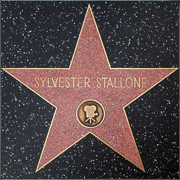 Walk of Fame Hollywood Star - Sylvester Stallone stock photo