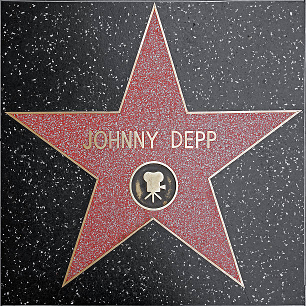 Walk of Fame Hollywood Star - Johnny Depp stock photo