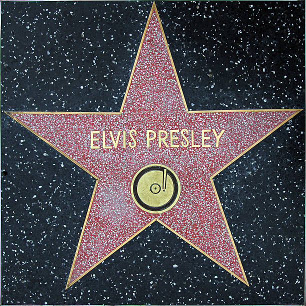 Walk of Fame Hollywood Star - Elvis Presley stock photo