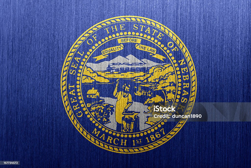 Bandeira do estado de Nebraska - Ilustração de América do Norte royalty-free