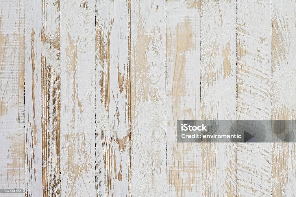 Velho branco tábua de madeira de fundo. - Foto de stock de Texturizado - Descrição Geral royalty-free