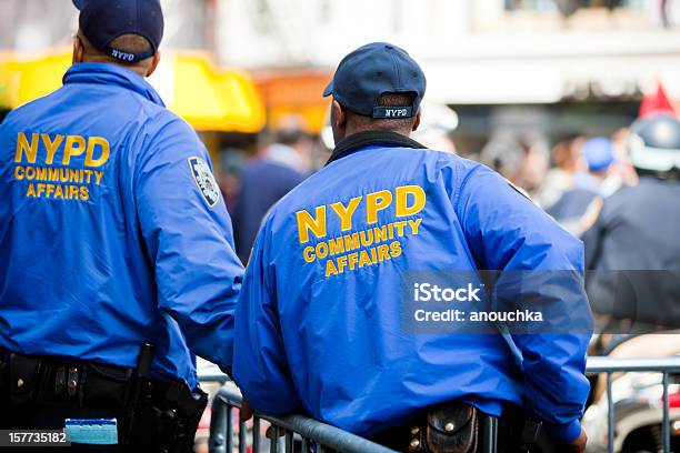 New York Police Community Affairs Usa Stock Photo - Download Image Now - New York City, New York City Police Department, Police Force