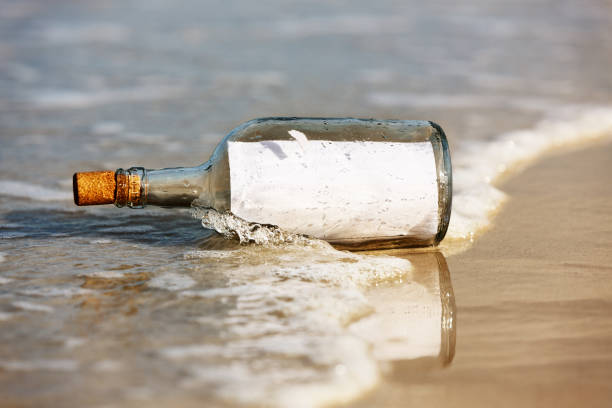 Castaway note in bottle is blank:  you add your message