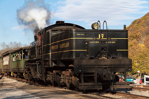 Cass Scenic Railroad SP - Narrow Gauge Locomotive at Bald Knob