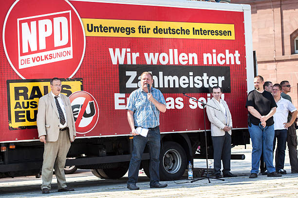 NPD Deutschlandfahrt  national democratic party of germany stock pictures, royalty-free photos & images