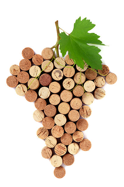 istock Bunch of grapes shape made with corks 157735838