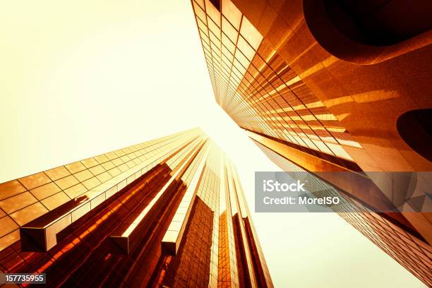 Dubai Financial Buildings Skyscraper Downtown Stock Photo - Download Image Now - Architecture, Bank - Financial Building, Building Exterior