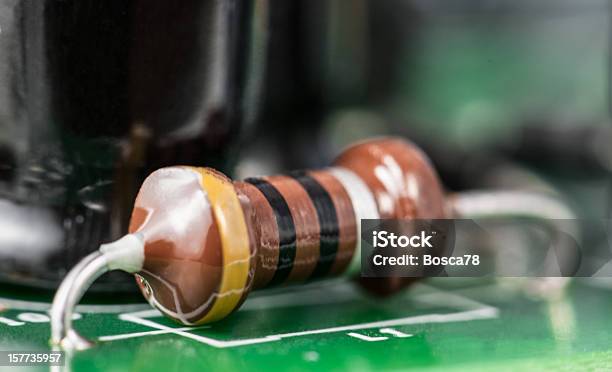 Electronic Board Detail Stock Photo - Download Image Now - Resistor, Capacitor, Circuit Board