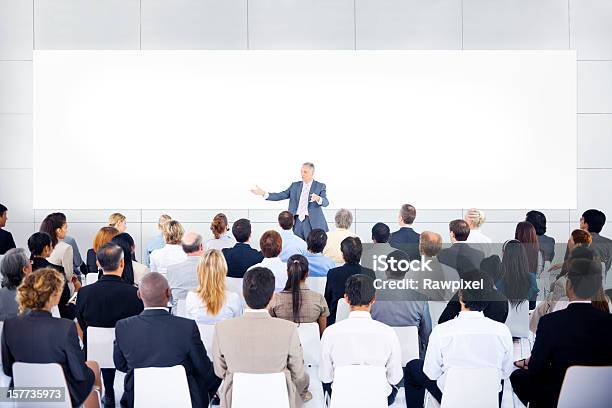 Presentation Stock Photo - Download Image Now - Meeting, Crowd of People, Public Speaker