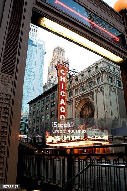 Знаменитый Чикаго Флаг Театр Знак — стоковые фотографии и другие картинки Без людей - Без людей, Вертикальный, Достопримечательность