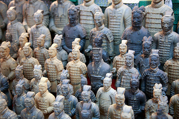 guerreiros de terracota - terracotta power famous place chinese culture - fotografias e filmes do acervo