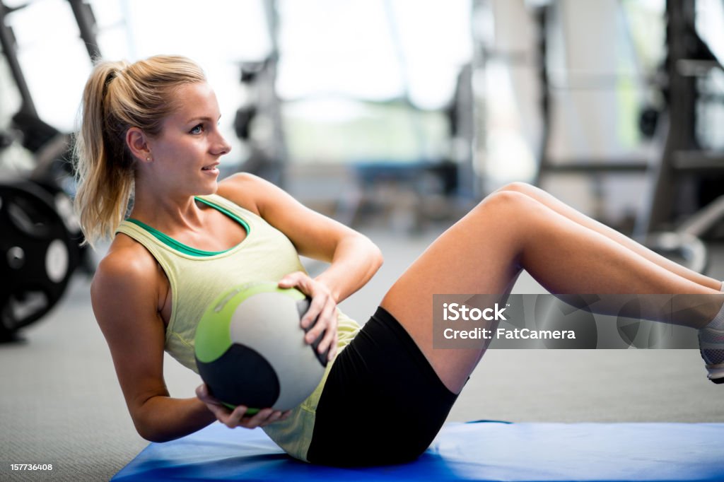 Workout Exercising at the gym 20-29 Years Stock Photo