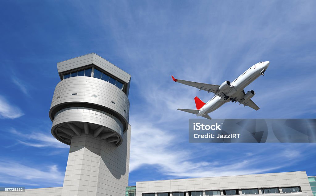 Aeroporto di Torre di controllo aereo, passeggero - Foto stock royalty-free di Torre di controllo