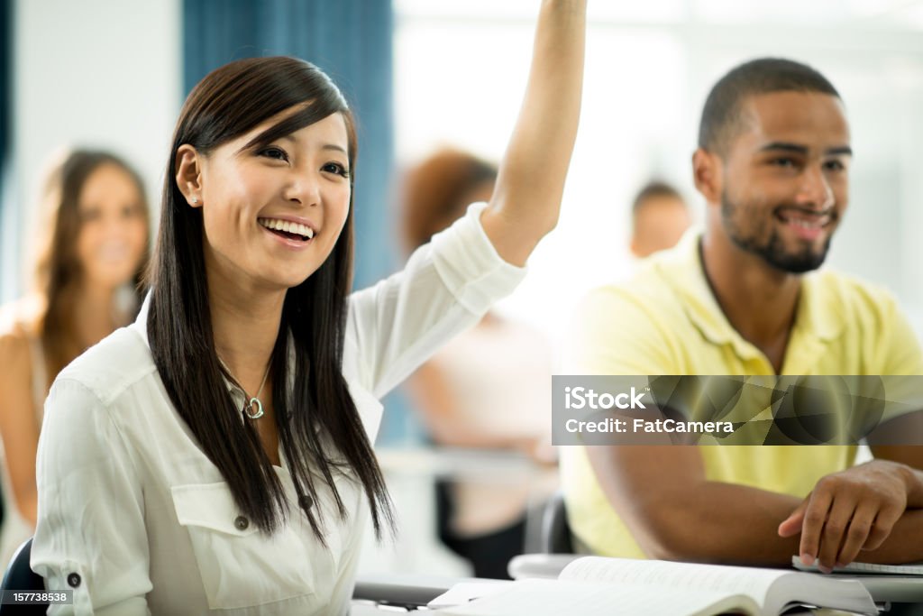 College life Diverse group of college students in a classroom. 20-24 Years Stock Photo