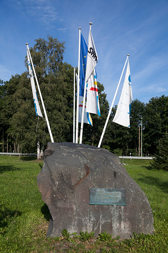 Hustopece, Czechia - June 13, 2023: Memorial of Red Army soldiers. Buried in April 1945, while fighting German fascism