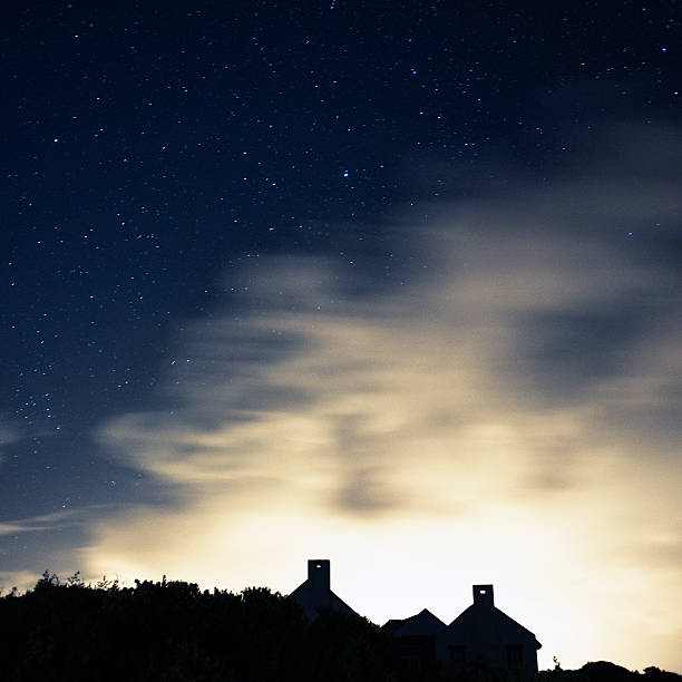 istock House on the hill with night sky 157738669
