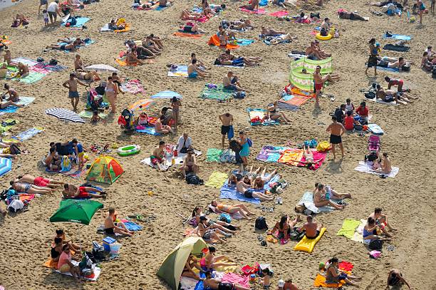 Swinoujscie, Poland - September 4th 2024: The Baltic coast and beach in Swinoujscie