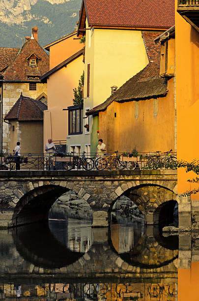 Annecy - The old town and canal in the morning light.