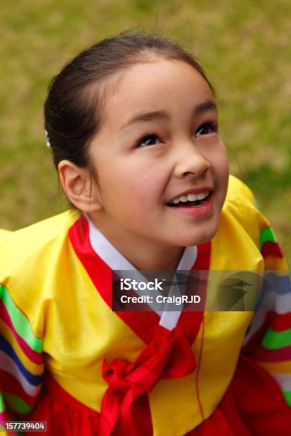 Girl In Hanbok Stock Photo - Download Image Now - Korean Culture, Girls, Hanbok