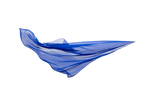 Blue scarf in the wind