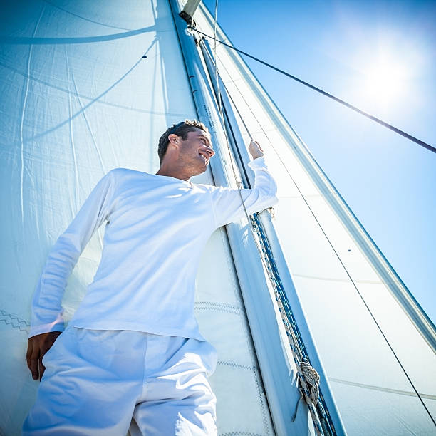 istock Caucasian Man standing in front of the Sail 157739870