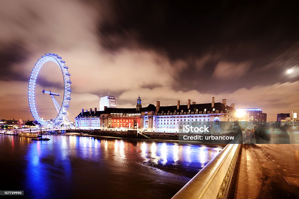 Mit Blick auf die Themse, Westminster Bridge - Lizenzfrei London Eye-Riesenrad Stock-Foto