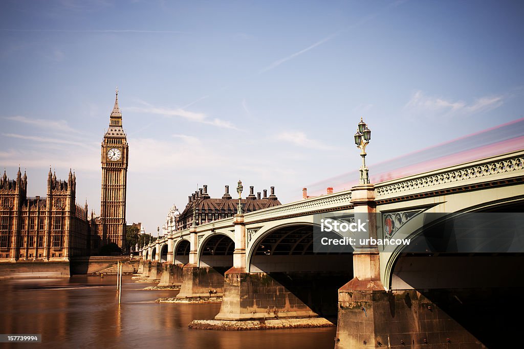 Południe Westminster Bridge, Big Ben - Zbiór zdjęć royalty-free (Anglia)