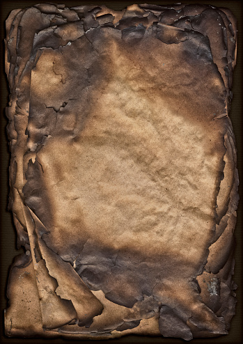 This High Resolution Scan of Badly Burnt Pile of Antique Paper, Coarse, Vignette Grunge Texture, is excellent choice for implementation within creative processes of various 2-D and 3-D CG Projects. 