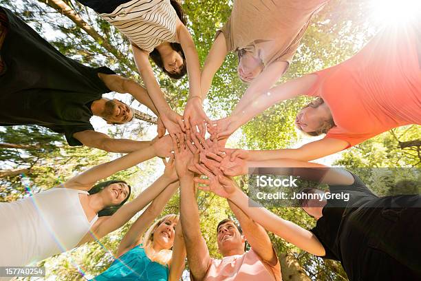 People Reaching Out Touching Stock Photo - Download Image Now - 20-29 Years, Adult, Bonding