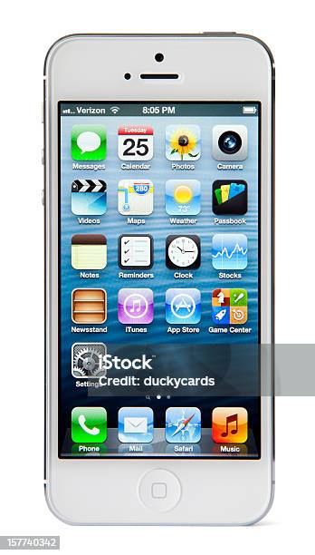 Iphone 5 クリッピングパスを白シルバー - iPhoneのストックフォトや画像を多数ご用意 - iPhone, アップルコンピュータ, エディトリアル