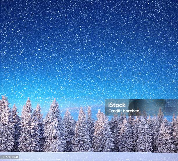 Paesaggio Invernale - Fotografie stock e altre immagini di Natale - Natale, Neve, Tormenta
