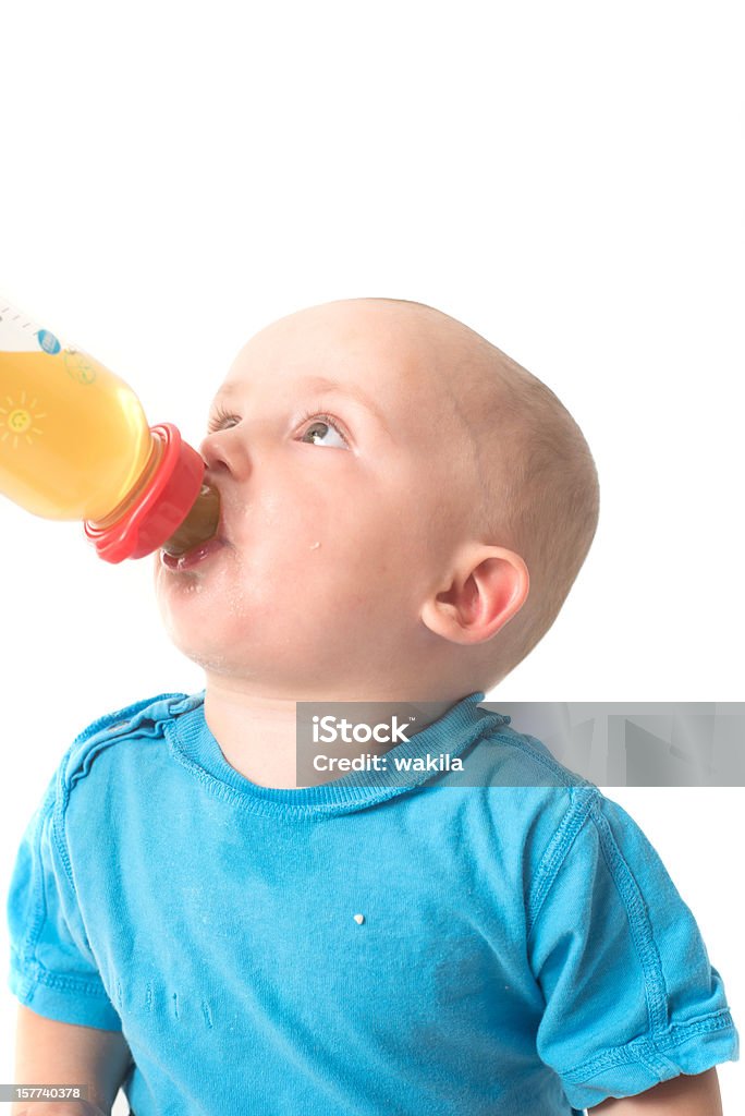 Criança com frasco de alimentação - Royalty-free 12-15 Meses Foto de stock