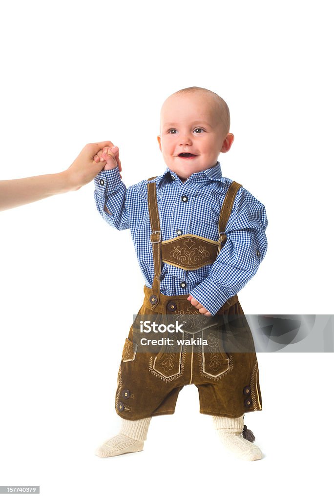 Bavarian Oktoberfest bebé em Roupa de Tirolês Tracht Pé - Royalty-free 12-15 Meses Foto de stock