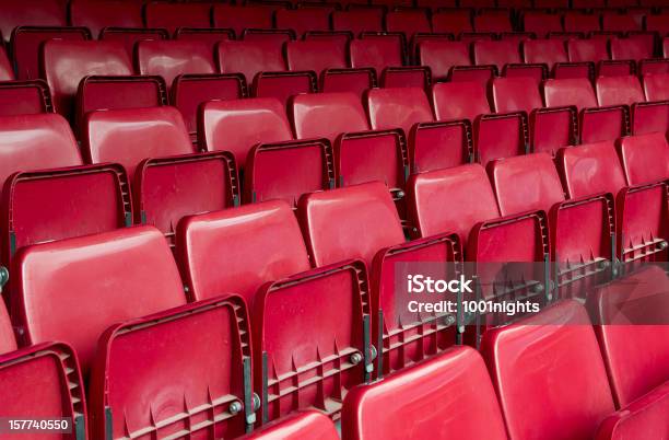 Emprty Seats In A Stadium Stock Photo - Download Image Now - Aisle, American Football - Sport, Arranging