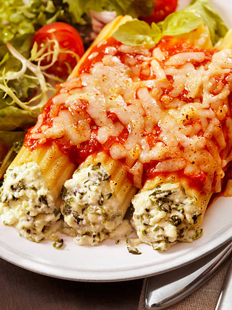 istock Stuffed Manicotti with Ricotta and Spinich 157740750