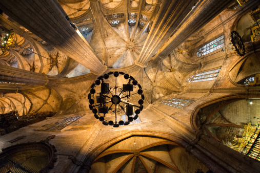 Barcelona gothic Cathedral in Catalonia,Spain