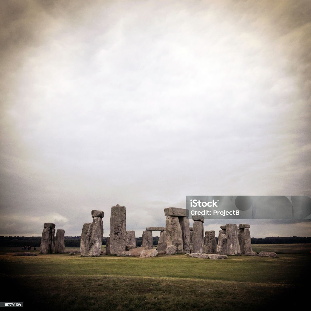 Stonehenge em Wiltshire em dia tempestuoso - Royalty-free Ao Ar Livre Foto de stock