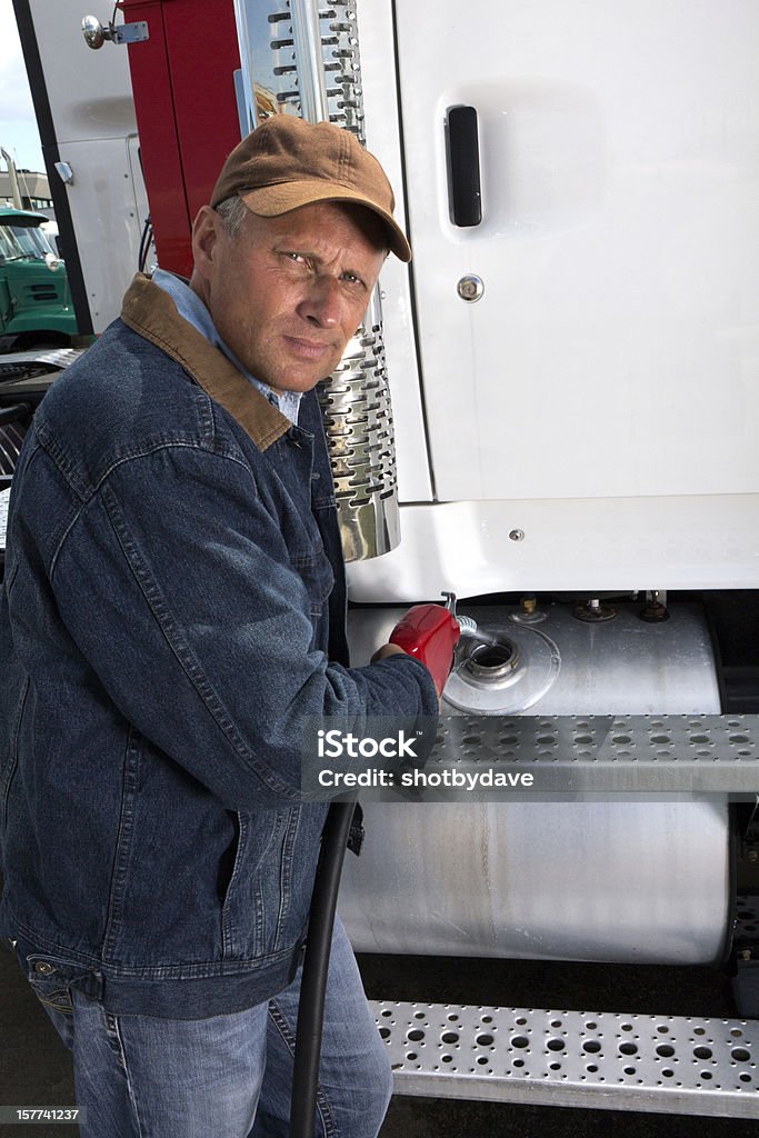 Trucker-ausgebucht - Lizenzfrei Energieindustrie Stock-Foto