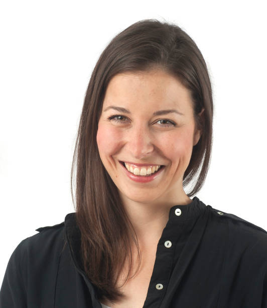 istock woman with dark open hair smiling 157741336
