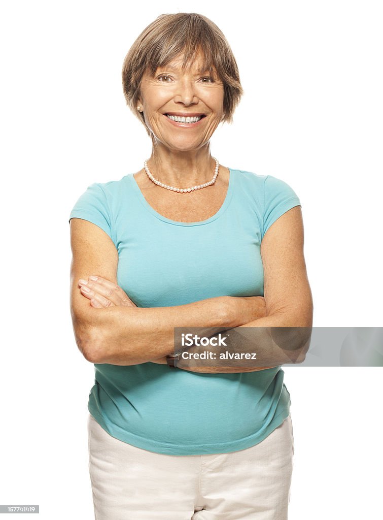 Portrait of a friendly smiling senior woman Cut Out Stock Photo