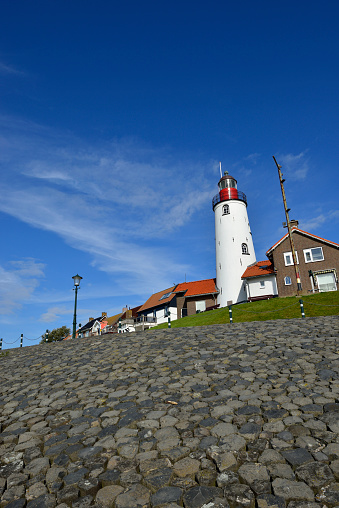 Lighthouse at the former island of Urk in the Netherlands.