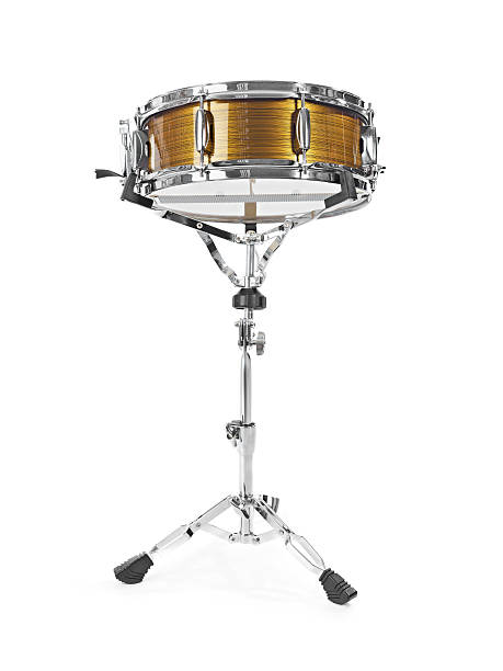 Shiny snare drum Shiny snare drum with hardware,, isolated on white with shadow drum percussion instrument photos stock pictures, royalty-free photos & images