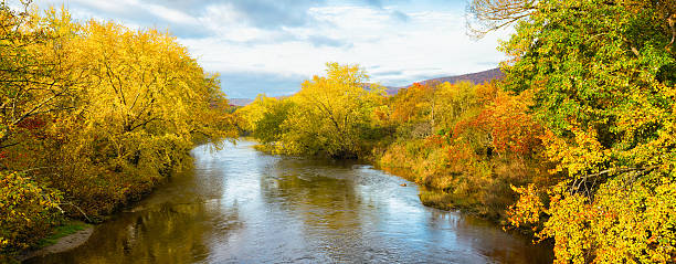 istock Missisquoi River Autumn Panoramic landscape 157741833