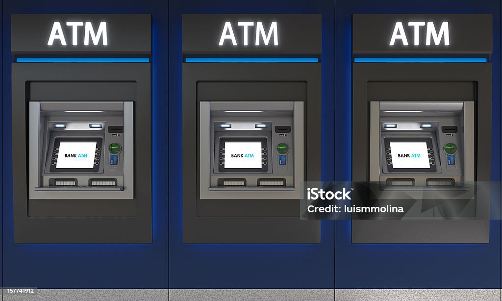 詳細な画像の ATM - 現金自動預け払い機のロイヤリティフリーストックフォト