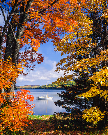 autumn at Lake Fanny Hooe near Copper Harbor, Michigan